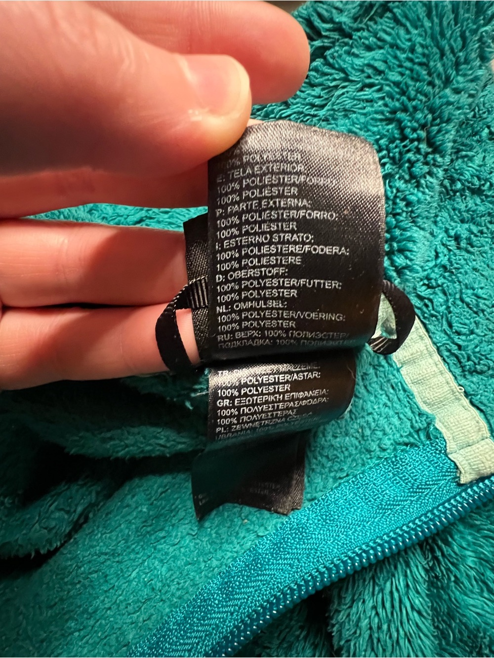 Teal North Face Fleece Jacket - Picture 9 of 11